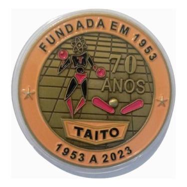 Imagem de Moeda Comemorativa Dos 70 Anos Da Taito Pinball Fliperama  - orecruta