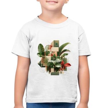 Imagem de Camiseta Algodão Infantil Think Green - Foca na Moda, Branco, 12