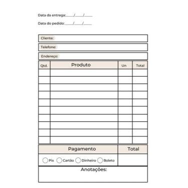 Imagem de 4 Blocos Bloquinhos Talão Pedidos 10x15 ou 15x21 Com 50 Folhas cada To