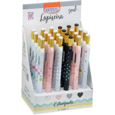 Imagem de Lapiseira 2.0MM Estampada Plástica - 4 Modelos - Display com 24 - BRW