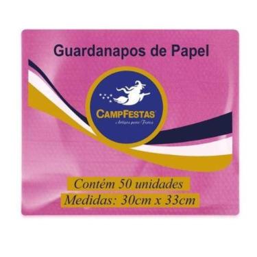 Imagem de Guardanapo de Papel Rosa 20cmx23cm - Brilhante