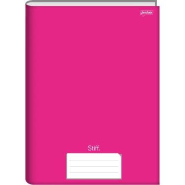 Imagem de Caderno Brochura 1/4 Capa Dura STIFF 96 Folhas Rosa - Pacote com 5 Uni