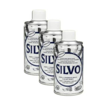 Imagem de Limpador Líquido Para Metais Silvo Kit 3
