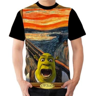 Imagem de Camiseta Camisa Ads Shrek quadro O Grito - Fabriqueta, XG
