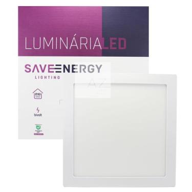 Imagem de Luminária Painel Plafon Led Sobrepor 30x30 25w 3000k SaveEnergy - Save