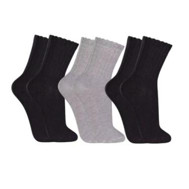 Imagem de Kit 07 Pares Meias Masculinas Grossas Cano Alto Longo Atoalhado Algodã