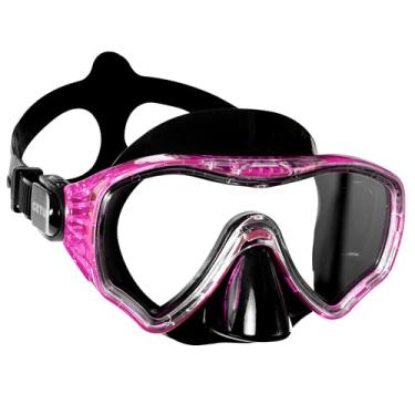 Imagem de Máscara De Mergulho Cetus New Parma Pro - Azul (Preto-Rosa)