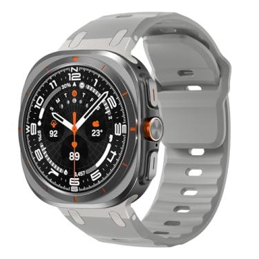 Imagem de Pulseira esportiva de silicone para Samsung Galaxy Watch Ultra de 47 mm masculino/feminino, à prova d'água, macia, compatível com Samsung Watch Ultra, Galaxy Watch 7, Ultra, respirável, correa Reloj