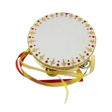 Imagem de Kokiya Pandeiro de balé vermelho, acessório de dança, instrumento musical, crianças e adultos, performance de balé, percussão manual para ktv, 8 Inch