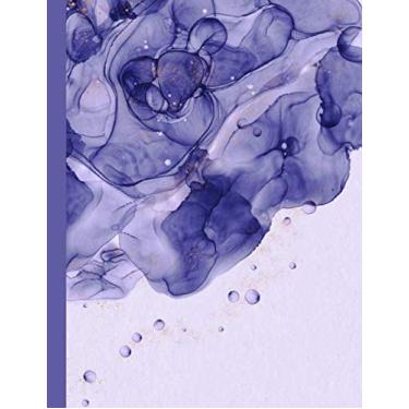 Imagem de Blue Abstract Notebook: Wide Ruled Paper Notebook Journal - Cool Blue and Purple Liquid Ink Design
