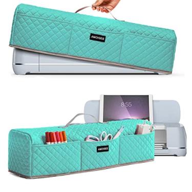 Imagem de AMOIGEE Padded Dust Cover Compatible with Cricut Maker, Cricut Maker 3, Explore Air 2, Cricut Explore 3 Machine, with Pockets for Cricut Accessories, Tiffany Blue