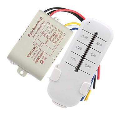 Imagem de INTERRUPTOR DE CONTROLE REMOTO SEM FIO 4 Maneiras ON/OFF AC180-240V 1000W para Lâmpada DE Cristal Interna Luz LED (MR703 Carga de três vias 3 * 1000W)