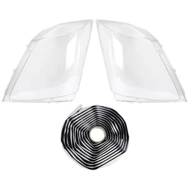 Imagem de 1 par de tampa de lente de farol sobressalente com cola para Cadillac CTS 2008-2013