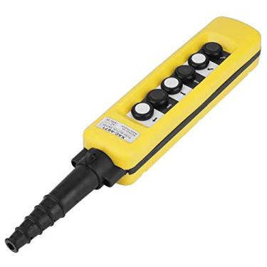 Imagem de Interruptor de Botão de Pressão para Talha de Corrente de Guindaste Controlador Pendente de Elevação, Plástico ABS, 6 Botões, IP54, 18,5 * 3 pol., 745g, Normalmente Aberto,