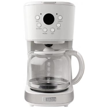 Imagem de Cafeteira Elétrica Programável Retro, Capacidade 1.5L, Aço Inox, Branca, 110v, HADEN 75061, Branco