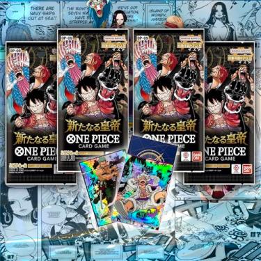 Imagem de One Piece Booster Packs (Emperors in The New World: 4 Packs of OP-09) with Holographic Sleeves (Japanese)