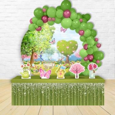 Imagem de kit festa painel redondoDecoração Jardim Encantado Aquarela 1,50X150 -