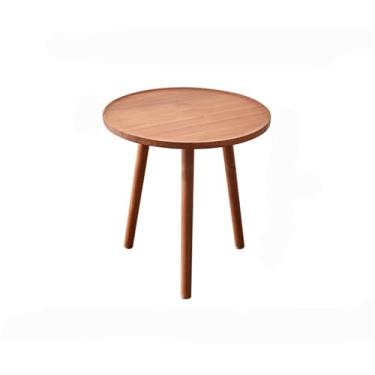 Imagem de Mesa de centro pequena, mesa lateral pequena, mesa lateral de bandeja, mesa lateral móvel criativa e simples adequada para sala de estar, quarto, loja de chá com leite, cafeteria, mesa redonda