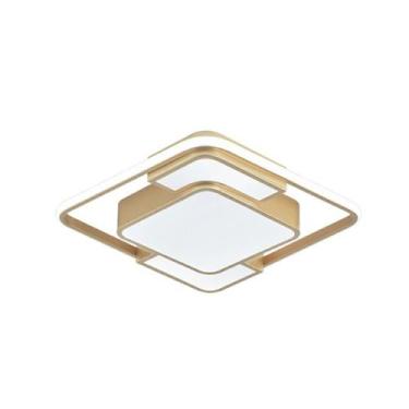Imagem de Plafon Quadrado Dourado 45cm Led 48W 3 em 1 Bivolt - Nitrolux