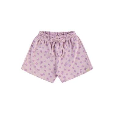 Imagem de Shorts Infantil para Menina em Ribana Guloseima, Roxo, 4