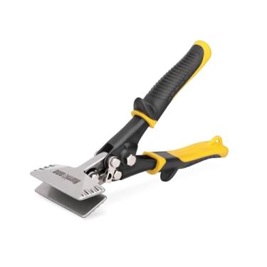 Imagem de HURRICANE Costureiro manual de chapa de 7,6 cm, dobrador resistente para achatamento de metal, alicate de bico de pato de precisão e pinças de chapa metálica, ideal para projetos HVAC, mandíbula lisa