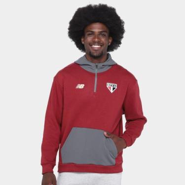 Imagem de Moletom C/ Capuz São Paulo 25/26 Viagem New Balance Masculino, Vermelh