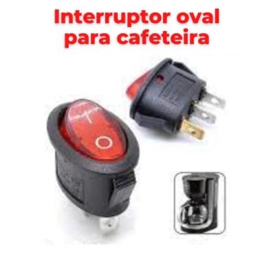 Imagem de Botão Interruptor oval Para Cafeteira Electrolux Buon Giorno - diversa