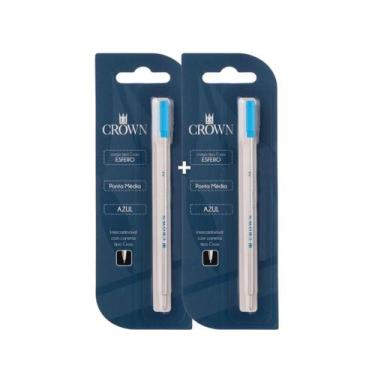 Imagem de Kit Carga Para Caneta Crown Esferográfica Tipo Cross Azul Preta Vermel