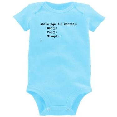 Imagem de Body Bebê Eat Poo Sleep Código - Foca na Moda, Azul bebê, P