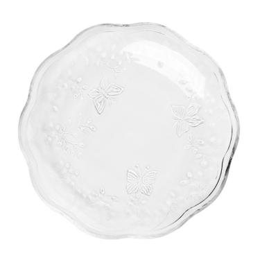 Imagem de Jogo 6 Prato De Sobremesa Vidro New Butterfly Borboletas Flores 20cm Lyor