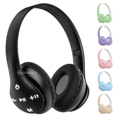 Imagem de Fone de Ouvido Bluetooth Som Estéreo, Design Dobrável e Função Mãos Li