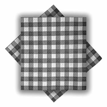 Imagem de Guardanapo De Papel Xadrez Preto 30cm X 31cm - 50 Unidades