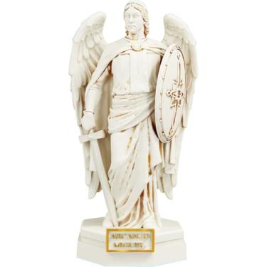 Imagem de Estátua Arcanjo Miguel - Versão 3 (Cor Mármore Dourado)