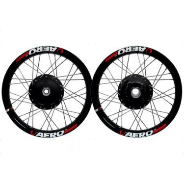 Imagem de Roda Par Alumínio Aro Aero Viper Fan 125 09/18 Raios 4mm