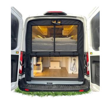 Imagem de Vanhoxcci Tela Van Bug adequada para Ford Transit 2015-On Teto médio Porta Traseira Mosquiteiro Campervans Flyscreen Mesh, fecho magnético central