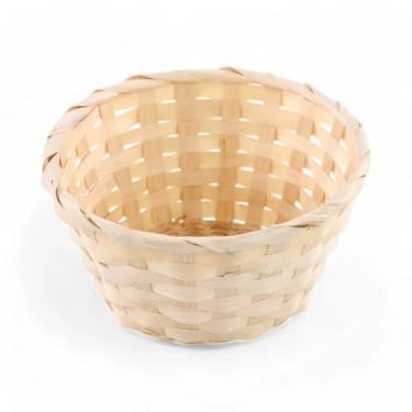 Imagem de Cesta Redonda de Bambu Decorativa Páscoa Natural