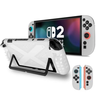 Imagem de Supmay Capa protetora de silicone para Nintendo Switch 2 (2025), capa protetora de TPU para console Switch Next Gen 2025 e acessórios de controle Joy-Con, branca