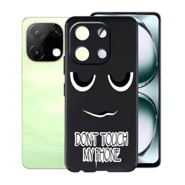 Imagem de KJYFOANI Capa para Umidigi Note 100 5G, capas pretas à prova de choque, capa de proteção antiarranhões contra queda de 360°, capa de telefone ultrafina de silicone macio para Umidigi Note 100 5G (6,8