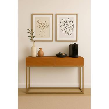 Imagem de Aparador Bancada Recepção Cantinho Do Café Estilo Industrial