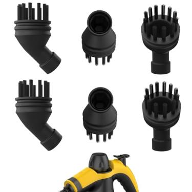 Imagem de Vykyntow Pacote com 6 escovas de acessórios de limpeza a vapor compatíveis com limpador a vapor portátil pressurizado Steamify - 307/308, acessórios de substituição de limpador a vapor, peças de