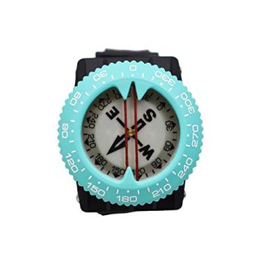 Imagem de Bússola de pulso Scuba Choice Mergulho Deluxe, azul-petróleo Tiffany