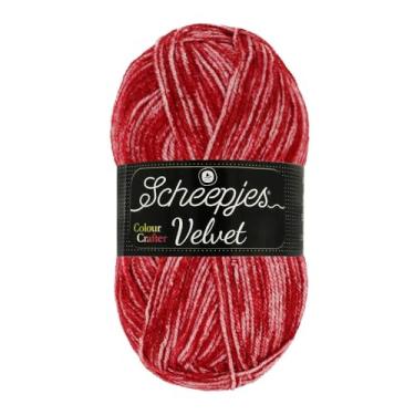 Imagem de Scheepjes Cor Crafter Velvet 10 x 100 g - Fio vermelho e rosa rico - Fio de artesanato de acrílico premium para tricô e crochê