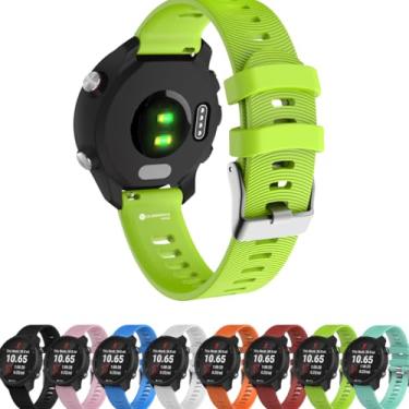 Imagem de Pulseira QUIBARATO de Silicone de 20mm Com Engate Rápido Compatível com 245 245 Music 165 645 (Verde)