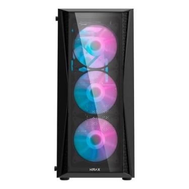 Imagem de Gabinete Gamer Motospeed Hyrax Hgb600B Preto Rgb Vidro