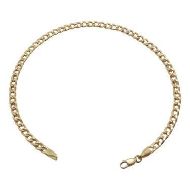 Imagem de Pulseira Feminina Ouro 18k 750 Grumet 3.4 21 Cm. Certificado - JOIE JO