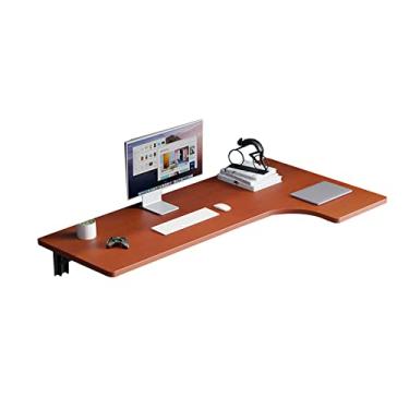 Imagem de Mesa de canto montada na parede em forma de L mesa de canto para escritório doméstico mesa flutuante para laptop, mesa dobrável para estudo, quarto, banheiro ou varanda (70 x 50 x 30 cm (27,5 x 19,6 x
