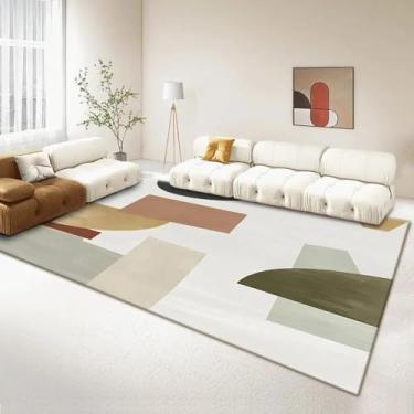 Imagem de Tapete grande para sala de estar, tapete com laços, para casa, arte abstrata, tapete para mesa de centro, hotel, casa de hóspedes (120 x 160 cm, 3,9 x 5,2 pés/QR-251)