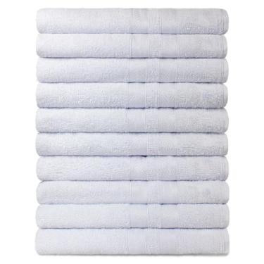 Imagem de Kit 10 Toalhas de Banho Pet Shop 100% Algodão Enxuta Caricinha (Branco)