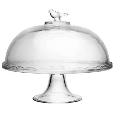 Imagem de Boleira com Tampa de Vidro Bird 30cm - Wolff