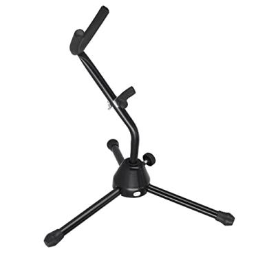 Imagem de Akozon Portable Alto Saxofone Stand - Suporte de Metal Dobrável para Sax Alto Sax - Rack de Suporte Robusto para Músicos Ideal Uso Interno e Externo
